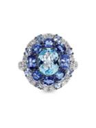 Marco Moore 14k White Gold & Multi-stone Ring