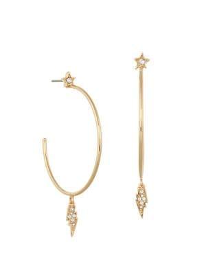 Karl Lagerfeld Paris Mini Rocky Multi-charm Hoop Earrings