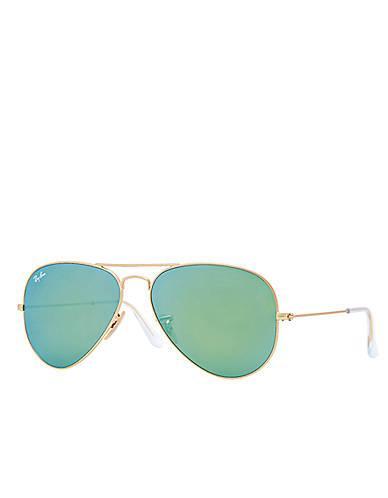 Ray-ban Gold Aviators With Green Lenses