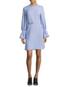 Ellen Tracy Long-sleeve Belted Dress