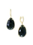 Effy 14k Yellow Gold, Onyx & Diamond Drop Earrings