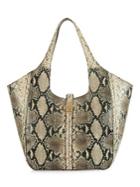 Brahmin Caviar Felix Carla Snakeskin-print Leather Tote