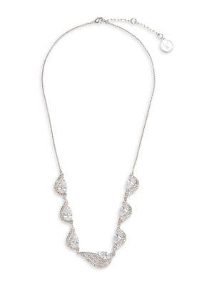 Vince Camuto Silvertone Teardrop Necklace