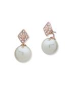 Ivanka Trump Rose Gold Faux-pearl Earrings