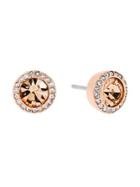 Michael Kors Brilliance Crystal Stud Earrings/rose Goldtone