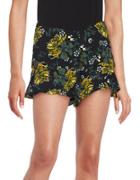Free People Floral Flutter Shorts