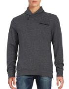 Black Brown Shawl Collar Sweater