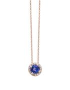 Effy Diamonds, Tanzanite And 14k Rose Gold Circular Necklace