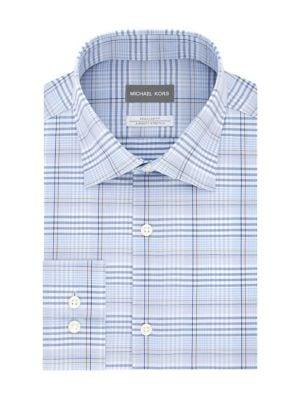 Michael Kors Plaid Regular-fit Dress Shirt