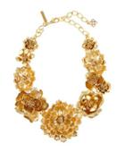 Oscar De La Renta Goldtone Blooming Floral Necklace