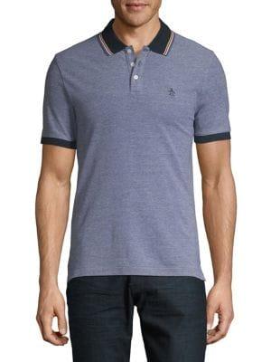Original Penguin Short Sleeve Tipped Birds Eye Polo