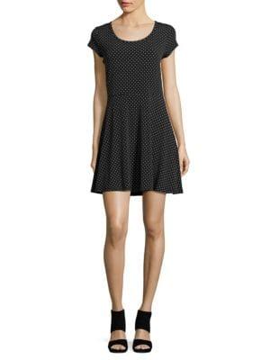 Michael Michael Kors Plus Plus Dotted Cap Sleeved Dress