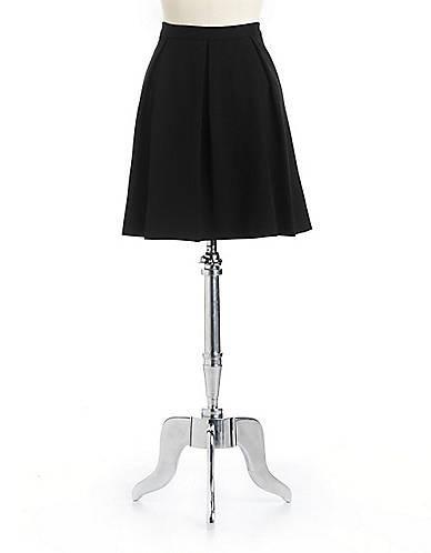 Vince Camuto Ponte Pleated Skater Skirt