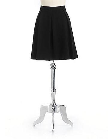 Vince Camuto Ponte Pleated Skater Skirt