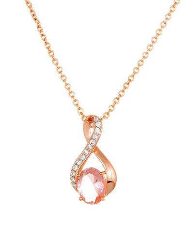 Lord & Taylor Morganite And Sterling Silver Pendant Necklace