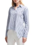 Donna Karan Striped Asymmetric Shirt