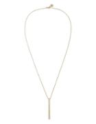 French Connection Goldtone Tube Pendant Necklace