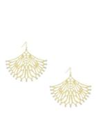 Jessica Simpson Summer Fairy Faux Pearl Fan Drop Earrings