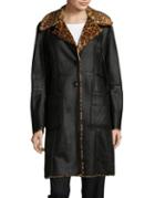 Belle Badgley Mischka Reversible Faux Fur Coat