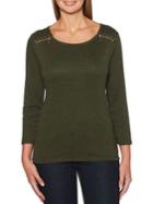 Rafaella Petite Petite Three-quarter-sleeve Top