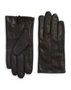 Calvin Klein Cuff Point Leather Gloves