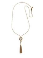 Badgley Mischka 10k Gold, Crystal & Faux Pearl Pendant Necklace