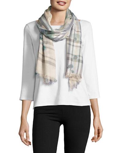 Lord & Taylor Fraas Plaid Patterned Scarf