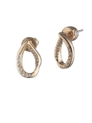 Carolee Goldplated And Cubic Zirconia Sculptural Earrings