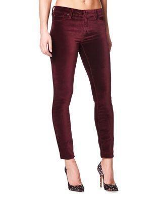 Nicole Miller New York Velvet Mid-rise Skinny Jeans