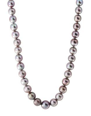 Effy 9-13mm Gray Tahitian Pearl And Sterling Silver Necklace