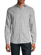 Black Brown Classic-fit Windowpane Shirt