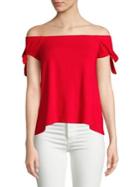 Highline Collective Off-the-shoulder Tie Sleeve Top