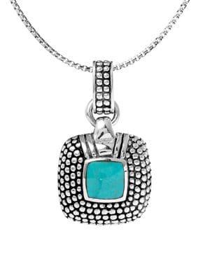 Lord & Taylor Square Sterling Silver Pendant