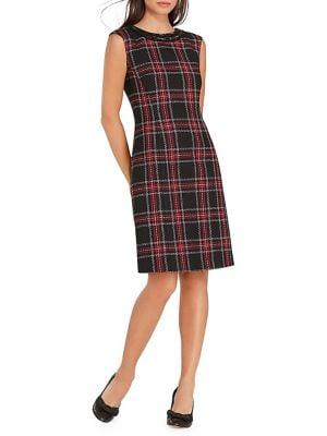 Brooks Brothers Red Fleece Plaid Sheath Dress