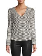 Highline Collective Striped Puff Shoulder Top
