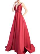 Mac Duggal Deep-v A-line Gown
