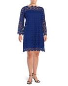 Adrianna Papell Plus Floral Lace Dress