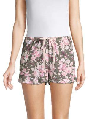 Splendid Ruffled Rose Lounge Shorts