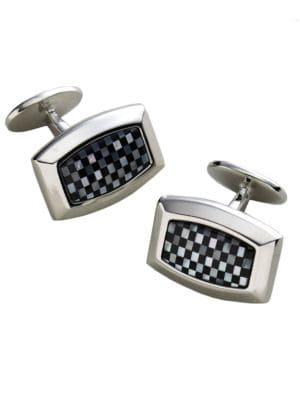 David Donahue Onyx And Mother Of Pearl Cufflinks
