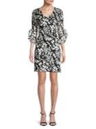 Karl Lagerfeld Paris Three-quarter Bell-sleeve Dress
