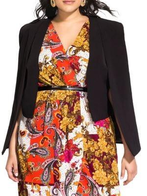 City Chic Plus Double Cape Jacket