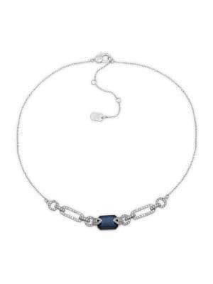 Lauren Ralph Lauren Silvertone & Crystal Necklace