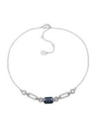 Lauren Ralph Lauren Silvertone & Crystal Necklace