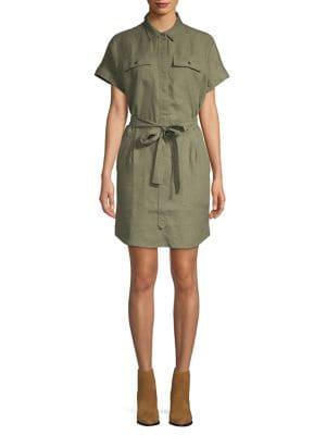 Lord & Taylor Petite Tie-front Short-sleeve Dress