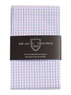 Black Brown Haste Check Pre-folded Pocket Square