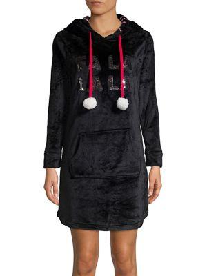 Roudelain Embellished Hooded Sweater Dress
