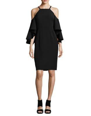Vince Camuto Frill Cold-shoulder Dress