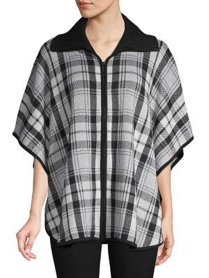 Jones New York Classic Plaid Cape
