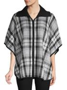 Jones New York Classic Plaid Cape