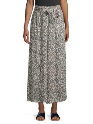 C & C California Leopard-print Wide Leg Pants